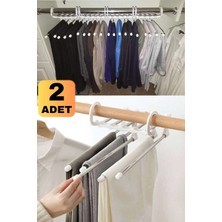 Munico 2 Adet Organizatör Askı Katlanabilir 5'li Demirine Hareketli Asılabilir Pantolon A  Için Ideal Seçim