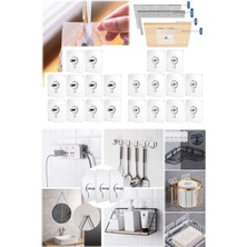 Munico 20’li Görünmez Yapışkanlı Çivi Duvar Iz Bırakmaz Tablo Çerçeve Askı Aparatı