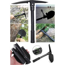 Munico 3 In 1 Outdoor Balta Kürek Kazma Olabilen Çantalı Kamp Küreği Askeri Paslanmaz Çelik Katlanan