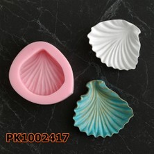 Poyrish PK1002417 - Silikon Kalıp Mum Kalıbı Deniz Kabuğu Yelpaze Form Sunumluk