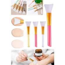 Munico 3 Adet Akıllı Makyaj & Makeup Fırçası Kişisel Jel Silikon Fırça Makyaj Çubuğu Ağda Maske Sürme Set