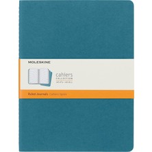 Moleskine Çizgili Cahier Not Defteri 3'lü Set Xl Boy Canlı Mavi