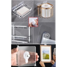 Munico 30 Adet Duvar Delmeden Zarar Vermeden Yapışkanlı Askılık Çivi Şeffaf Güçlü Iz Bırakmaz Tablo Yapışan