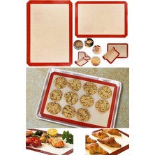 Munico Silikon Pişirme Paspası 40X30CM Kek Kurabiye Ped Yapışmaz Yeniden Kullanılabilir Fırın Tepsisi Matı