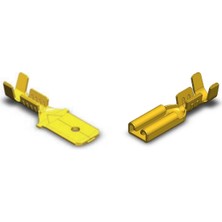 Mesa 25+25  Adet Kısa Erkek ve Küçük Dişi Fiş Kablo Ucu- 6.3