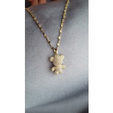 Initium Premium Paslanmaz Stainless Steel Çelik 14K Teddy Ayıcık Model Kolye