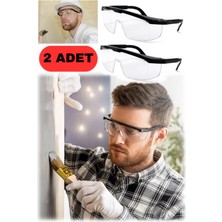 Munico 2 Adet Sertifikalı Şeffaf Laboratuvar Deney Inşaat Ayarlanan Gözlük Iş Güvenliği Göz Koruma Gözlüğü