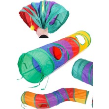 Munico 125 cm Katlanabilir Küçük Çan Evcil Hayvan Malzemeleri Kedi Tünel Tüp Hamster Ev Tünel Oyun Tüneli