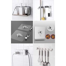 Munico Duvar Kancaları Güçlü Yapışkan Çiviler Duvar Posteri Dikişsiz Su Geçirmez Dayanıklı Şeffaf Askısı