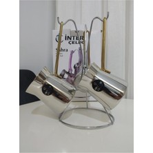 UltraMint Şık ve Dayanıklı Çelik Sahra Gold Cezve Takımı, Zarif Tasarım