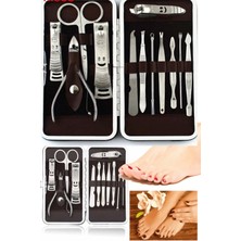 Munico Tırnak Makası Seti Tırnak Bakımı Seti 12 Adet Manikür Pedikür Seti Cımbız Bıçak Kulak Temizleme S #3