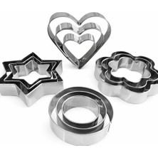 Poyrish 12 Parça Metal Mum Kesme Kalıbı