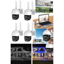 Munico 4 Adet Profesyonel Su Geçirmez Iç ve Dış Mekan Için Güvenlik Kamerası Hareket Algılama Full Hd 1080P