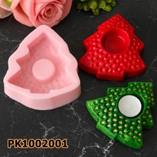 Poyrish 1072 - Silikon Kalıp Mum Kalıbı - Çam Ağacı Mumluk