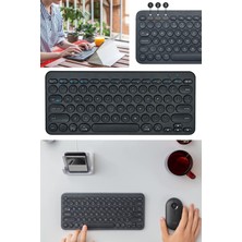 Munico Laptop & Pc Için Kablosuz Bluetooth Klavye Çoklu Cihazlar Mini Tuş Takımı Siyah Mac Windows Klavye