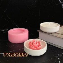 Poyrish 1167 - Silikon Kalıp Mum Kalıbı - Yuvarlak Mini Mum Kabı