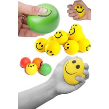 Munico Otizm Ruh Hali Sıkmak Rastgele Renkli Eğlenceli Oyuncak Gülen Yüz Anti Reliever Ball Stres Topu Dehb