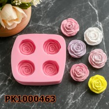 Poyrish 1009 - Silikon Kalıp Mum Kalıbı 4'Lü Çiçek