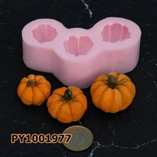 Poyrish PK1001977 - Silikon Kalıp Mum Kalıbı 3lü Minik Yassı Kabak