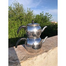 UltraMint Alüminyum Çaydanlık Seti Bakır Görünümlü 7 Kişilik No:3 Demlik