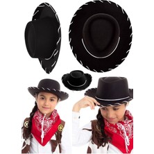 Munico Batı Figürlü Kovboy Şapkası Şık Çocuklar Için Uyumlu Gösteri Tiyatro Doğum Günü Hediyelik Yahşi