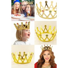 Munico Kraliyet Ortaçağ Kraliçe Prenses Cosplay Parti Kostüm Partisi Taçı Altın Renkli Rönesans Kostümlü