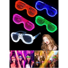 Munico 12 Adet LED Gözlük Yanıp Sönen Gözlükler Gözlük Işıklandırma Gözlükleri Neon Gece Night Parti Club