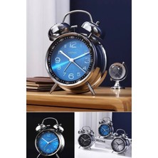 Munico Retro Metal Çalar Başucu Saati Sessiz Işıklı Büyük Boy Zil Sesi Çalar Saat Öğrenci Alarm Okul