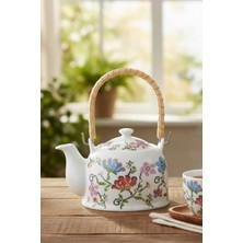 UltraMint Şık 500 ml Porselen Piraye Demlik, Zarif ve Dayanıklı Tasarım