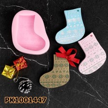 Poyrish PK1001447 - Silikon Kalıp Mum Kalıbı - Yılbaşı Çorap