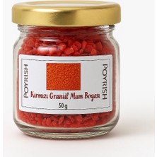 Poyrish Kırmızı Granül Mum Boyası 50 gr