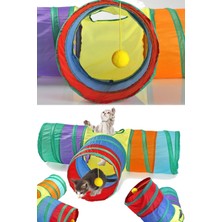 Munico Küçük Çan Evcil Hayvan Malzemeleri Kedi Tünel Tüp Köpek Ev Tünel Oyun Tüneli T Şeklinde Katlanabilir