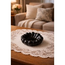 Akanart Vernikli Beton Takı ve Yüzük Tabağı – Anahtarlık Siyah