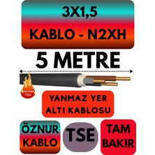 Avarson Öznur 3X1,5 N2XH (Alev Iletmez) Yer Altı Kablosu Metre Seçenekli