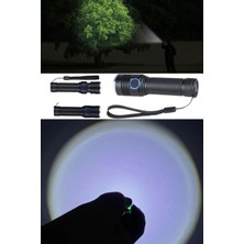 Munico Şarjlı Su Geçirmez Bekçi Polis Asker Taşınabilir Ultra Parlak El Feneri Uzun Menzilli Kaliteli Fener