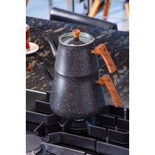 UltraMint Şık ve Dayanıklı Büyük Granit Kaplama Çaydanlık Takımı