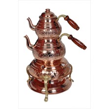 UltraMint Bakır Çaydanlık Takımı Büyük Boy, 4-5 Kişilik, Şık ve Dayanıklı