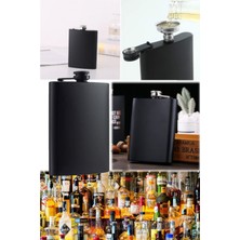 Munico 250ML Taşınabilir Cep Şişesi Içki Viski Şarap Alkol Şişesi Paslanmaz Çelik Viski Alkol Içecek Siyah?