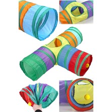 Munico Katlanabilir Oyun Oyuncak Kapalı Açık Kitty Köpek Tüneli T Şeklinde Kedi Tüneli Evcil Hayvan Tüpü