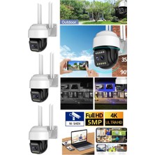 Munico 3 Adet Gece Görüş Lensli Ledli Akıllı Restorant Işyeri Ev Güvenlik Kamera Akıllı Algılama Kamera Set