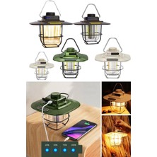 Munico 5 Adet Taşınabilir Kamp Feneri Vintage Villa Bahçe Aydınlatma Şarj Edilebilir Kamp Çadır Ağaca Asma