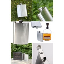 Munico 250ML Taşınabilir Cep Şişesi Içki Viski Şarap Alkol Şişesi Paslanmaz Çelik Viski Alkol Içecek Gümüş