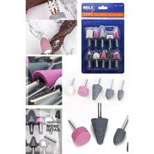 Munico Taş Monte Aşındırıcı Oyma Dremel Mücevher Taşlama Döner 10 Başlıklar Parça Araç  ile Pratik Kullanım