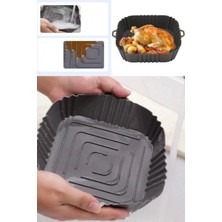 Munico Isıya Dayanıklı Kare Pişirme Matı Daha Sağlıklı ve Güvenli Airfrey Kılıfı Vizon Kare Iç 20CM