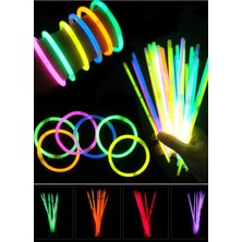 Munico 50 Adet Floresan Işık Çubuğu Bileklik Neon Parti Düğün Konser Doğum Günü Eğlence Seti
