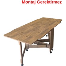 Ege Mobilya Mutfak Masası Kırma Katlanır Salon Masası Balkon Masası Çam