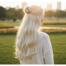 DS LLC Ieg™ Fiber Sentetik Dalgalı Yarım Ay + 2 Yan Çıt Çıt - Platin DSLLC-RSİEG248