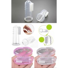 Munico Silikon Bebek Diş Fırçalama Zarar Vermez Manual Diş Bakımı Parmağa Takılan Diş Bakım Fırçası Şeffaf