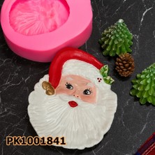 Poyrish 1056 - Silikon Kalıp Mum Kalıbı - Noel Baba Tabak