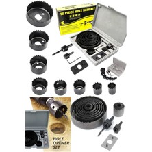 Munico Parça 16 Kesme Alçıpan Panç Seti Daire Testere Kesme Ağaç Takımı Ucu Boyut Kartopi  Için Ideal Seçim